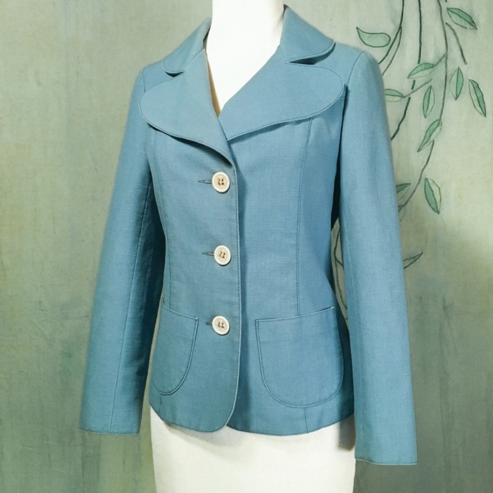 🚫SOLD🚫 60s Finland-made mod dusky blue blazer